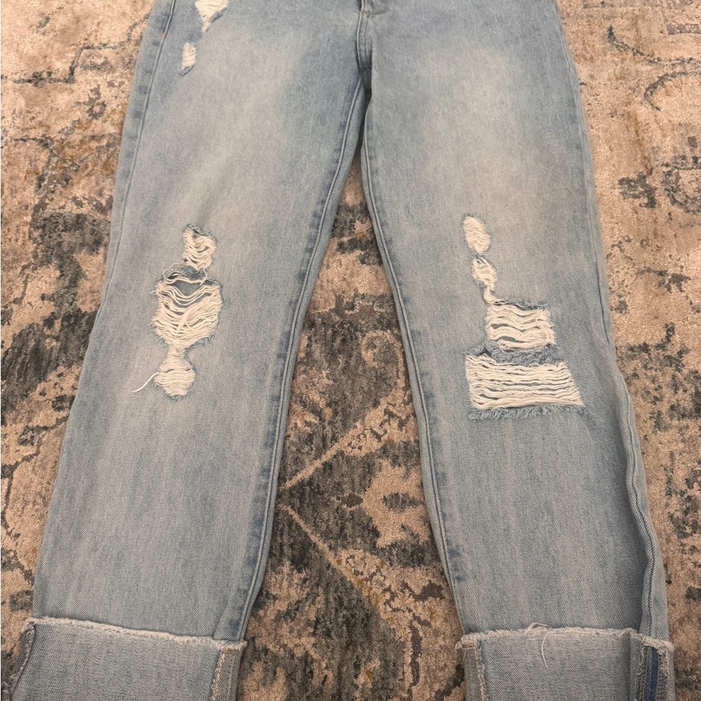 Women’s DL1961 Distressed Light Blue Jeans